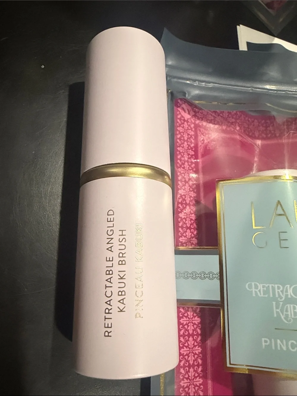 Laura Geller Pink Retractable Angled Brush brand new